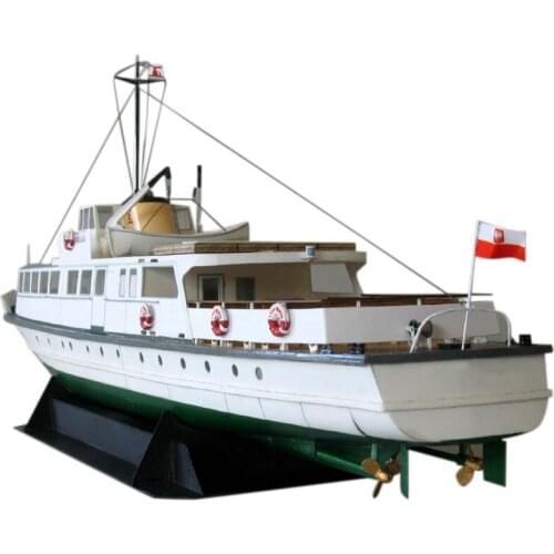 DIY Paper Model 1:100 Polish Coast Ferry Ship emble Hand Work 3D Puzzle Game Kids Toy