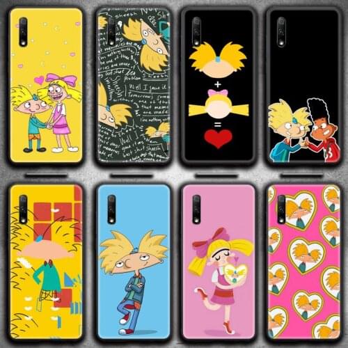 Funny cartoon Hey Arnold Helga love Phone Case For Huawei Nova 6se 7 7pro 7se honor 7A 8A 7C 9C Play
