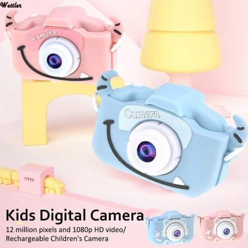 Kids Children Digital Camera 20MP 1080P Video Camcorder 2.0 Inches IPS Screen Dual Camera Lenses Anti-Drop Toys for Kids Gift