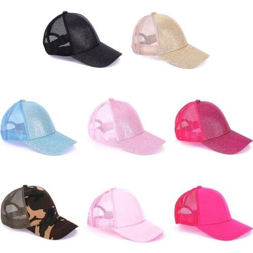 Kids Ponytail Messy Bundle Pony caps Baseball Children Hip Hop Summer Sun Hat Boys Girls mesh snapback Caps for 2-6 years old 1