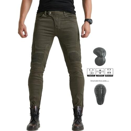 Locomotive jeans Four seasons locomotive jeans Fall-resistant racing jeans Three colors to choose from 2021 new