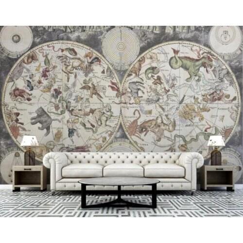 European retro nostalgia animal bedroom living room wall paper 3D wall papers home decor