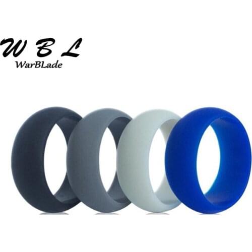 4pcs/set Food Grade FDA Silicone Ring 8mm Hypoallergenic Crossfit Flexible Rubber Finger Rings 6-12 Size For Men Women Wedding