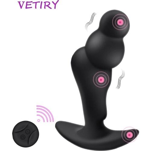360 Degree Prostate Massager Rotating Anal Vibrator Silicone Male Butt Plug Anus Vibrating Sex Toy For Men G-Spot Stimulation