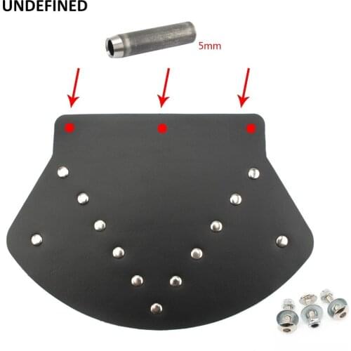 Black Motorcycle Fender Front Mud Flap Double Leather Fender Mudguard For Harley Sportster XL883 Touring Electra Road Glide CVO