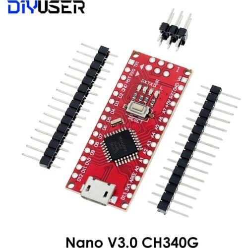 Nano Micro USB With The Bootloader Compatible Nano V3 Red Controller for Arduino CH340 USB driver 16Mhz Nano v3.0 ATMEGA168P