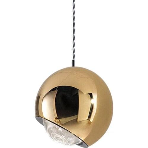 Nordic Luxury Metal Ball Glass Pendant Lamp Home Living Room Dining Room Bedroom Decor Art Lighting Chandelier PA0650