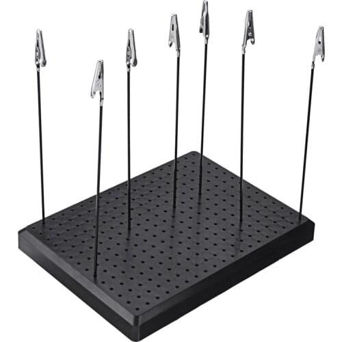 Plastic Hobby Airbrush Spray Booth Clip Base Stand Paint Model Part Holder-With 19X14 Holes