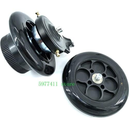 Electric scooter PU tire 6 "140mm polyurethane solid front or rear wheel, with drum brake kit, suitable for small electric scoot