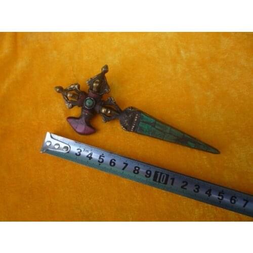 Rare Old copper &turquoise Tibetan Buddhism talisman, woderful design ,best collection&adornment,free shipping
