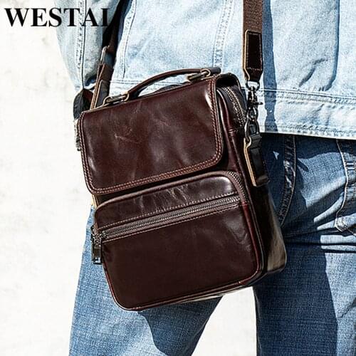 WESTAL mens shoulder bag fashion desinger luxury brand small handbag for men cover crossbody bags side bag with small handle