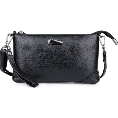 Genuine Leather Crossbody Bags Womens Wrist Fashionable Satchels Simple Functional Head Layer Cowhide Single Shoulder Handbags