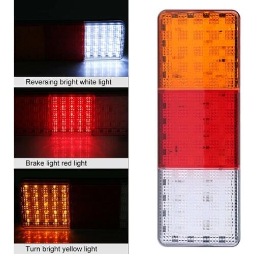 1Pcs 12V 75 LED Car Truck Rear Tail Light Warning Lights Rear Lamps Waterproof Tail light for Trailer Caravans buses vans