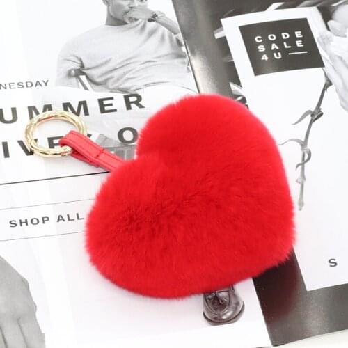 Bag Hang Pendant Key-Chains Lovely Heart Pendant Heart Women Fashion Cute Keyring Toys