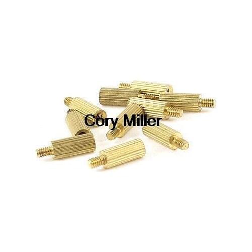 Gold Tone Male Female PCB Pillars Standoff Spacers M2x11mm