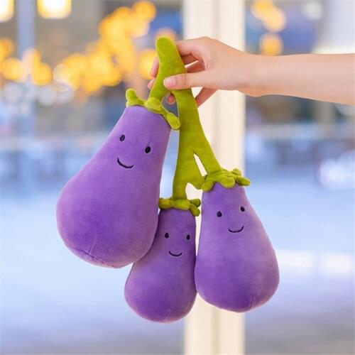 1PC Popular Plushie Purple Eggplant do Different Expression Super Funny Plush Toys Stuffed A Family of Three Eggplant Doll