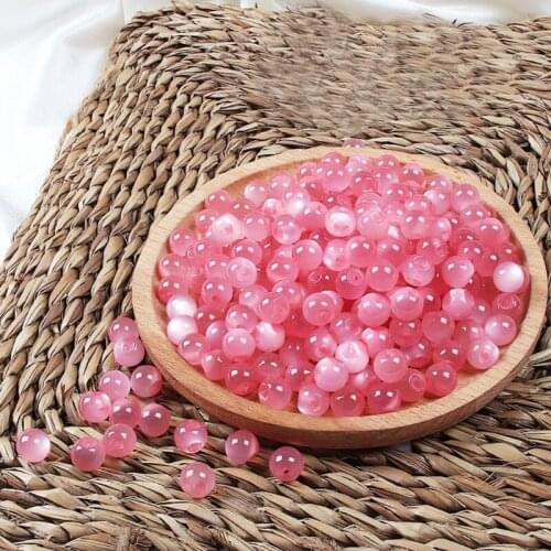 10Pcs 10mm Cheongsam Pearlescent Domed Sewing Buttons Imitation Jade Partial Holes Tang Suit Hanfu Retro Resin Round Beads