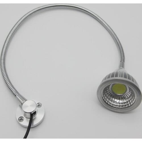 110V220V/12V/24V 5W Cob Led Gooseneck Over The Bed Led Light Wall Mounted Plug In