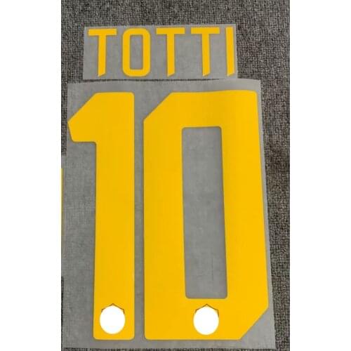 1617 #10 TOTTI Printing Nameset Soccer Patch Badge Printing