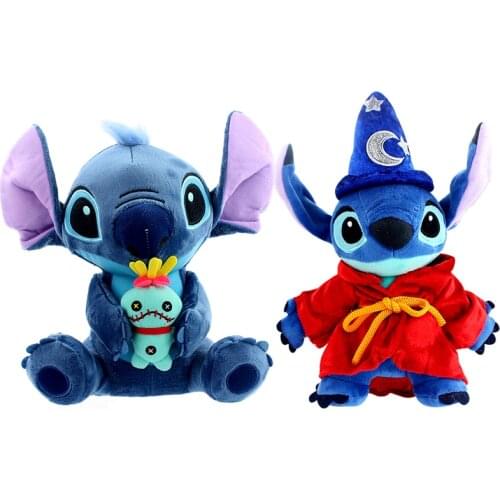 25cm Disney Magic Lilo and Stitch Plush Toys Animal Soft Stuffed PP Cotton Kawaii Scrump Doll Birthday Christmas Children Gifts