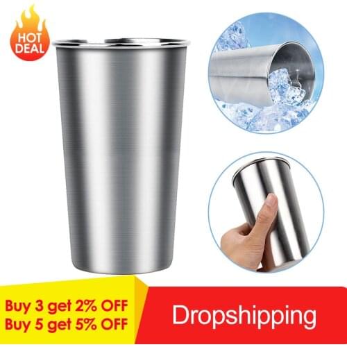 350ML/500ML Stainless Steel Mugs Metal Travel Mugs Tumbler Pint Glasses Cups Outdoor Camping Drinking Coffee Tea Beer Promotion