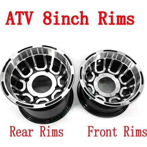 Atv Accessories Front And Rear Wheel Hub 8 Inch Go-kart Off-road 4 Wheel Aluminum Rims For 19 /20 /21x7.00-8 18 /20x9.50-8 Tyre