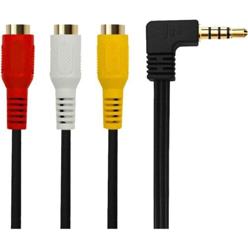 3.5mm to RCA Audio Extension Cable,Gold Plated 3.5mm Male to 2RCA Female Stereo Y Splitter Audio Cable 15cm