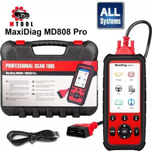 Autel MD808 PRO OBD2 Scanner Car Diagnostic Tool For Engine,Transmission,SRS And ABS With EPB,Oil Reset,DPF,SAS,BMS Auto Scanne