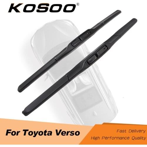 KOSOO For Toyota Verso 26"+16" 2009 2010 2011 2012 2013 Fit Hook Arms Auto Car Windscreen Wiper Blade Natural Rubber Accessories