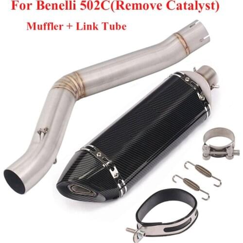 For Benelli 502C Motorcycle Exhaust Pipe System Muffler Escape Tip Connect Middle Mid Link Pipe Slip on 502C