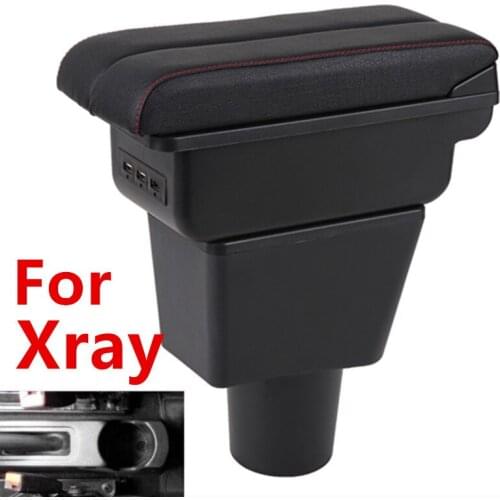 For Lada Xray armrest box double layer with usb interface