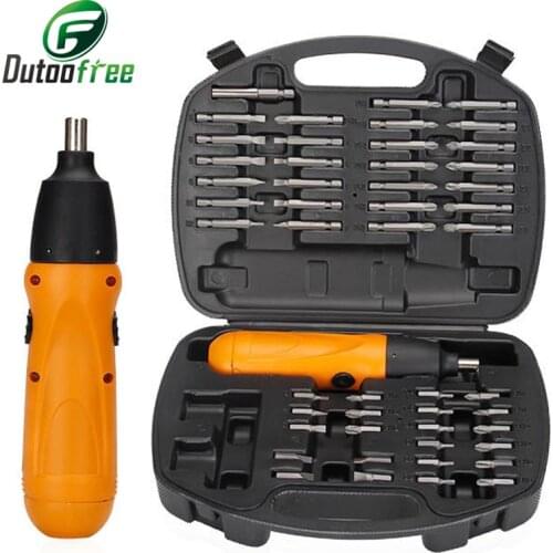 6V Dry Battery Electric Screwdriver Mini Cordless Electric Screwdriver Screw Driver Drill Tool Set Household Repair Tool Kit