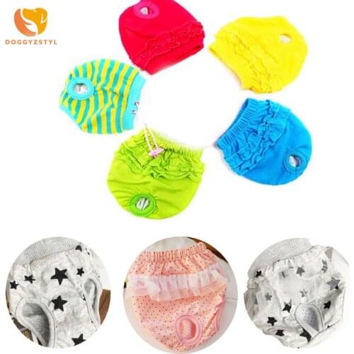 Pet Dog Physiology Pants Dog Shorts Cat Underwear Puppy Cute Diaper Lace Edge Sanitary Briefs Pantie DOGGYZSTYLE