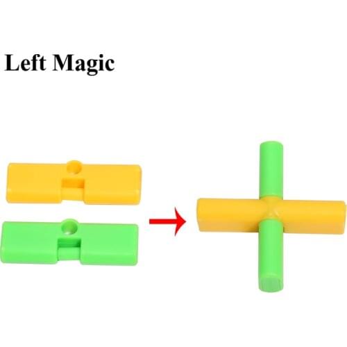 Cross Lock Magic Tricks Magical Cross Interesting Lock Automatically Unlock Close-Up Stage Performance Toy