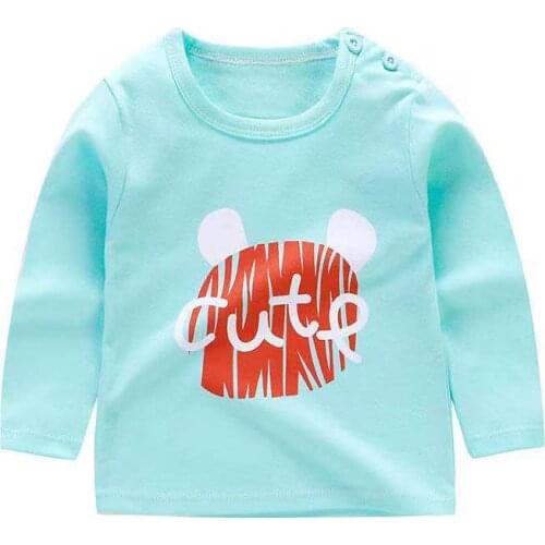 Autumn Baby Boys T-shirt for Girl Tops 1 2 3 4 5 6 7 8Years Birthday Outfits Kids Tees Shirt Tops Children Shirts Clothing