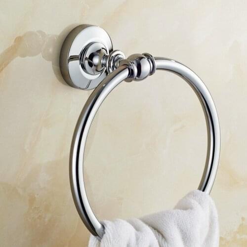 Towel Rings Chrome Polished Towel Ring Towel Holder Bath Towel Bar Bathroom Accessories KD574