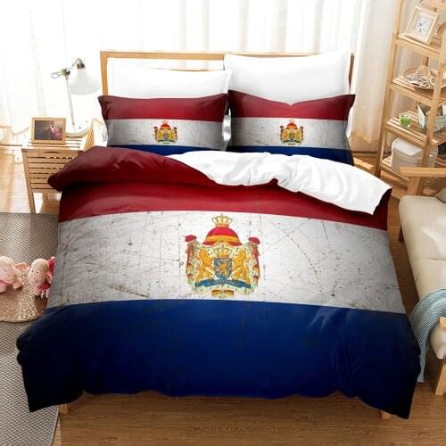 Netherlands Flag Bedding Set Single Twin Full Queen King Size Europe America Developed Country Holland Bed Set Duvetcover Sets