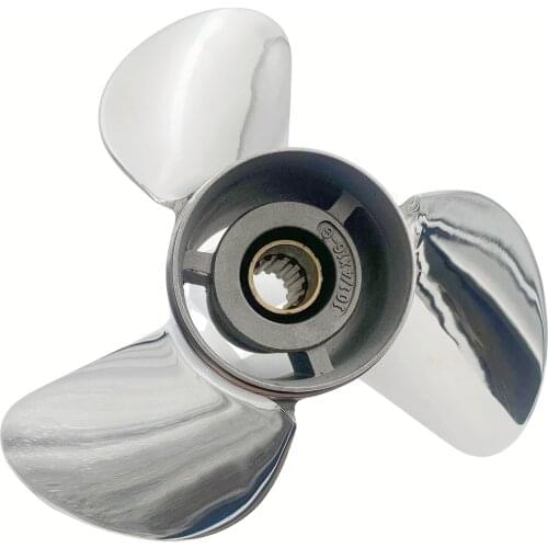 Boat Propeller 10 1/4x16 for Yamaha 40HP-55HP 3 Blades Stainless Steel Prop SS 13 Tooth RH OEM NO: 663-45978-00-98 10.25x16