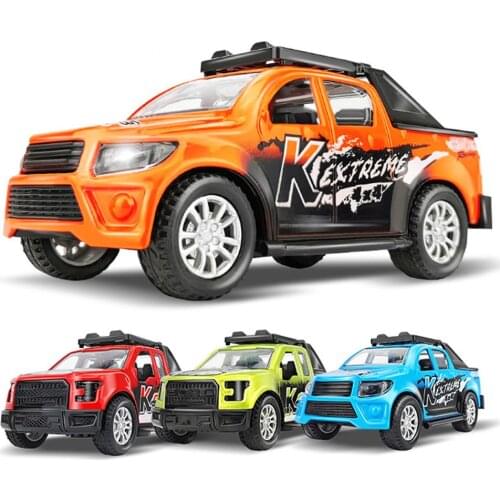 1/36 Simulation Diecast Pickup Truck Car Pull Back Model Kids Toy Collection