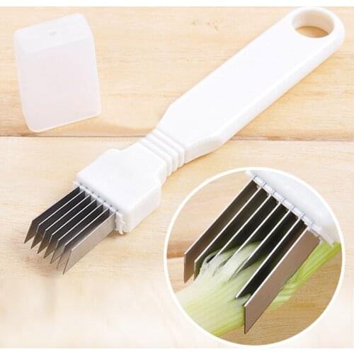 Retail Vegetable Fruit Onion Cutter Slicer Peeler Chopper Shredder Kitchen Gadget Tool Scallion knife Shred Tools Slice Cutlery