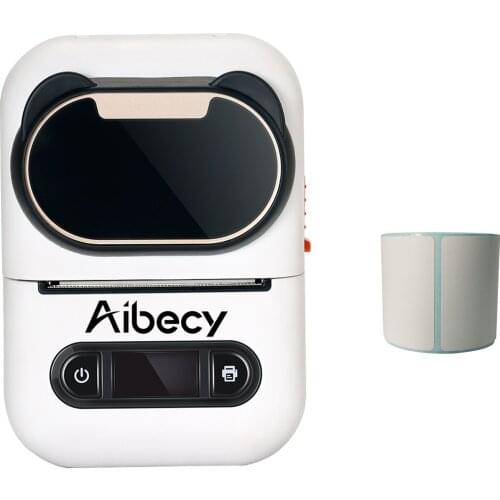 Aibecy Portable 203dpi Printer Wireless Thermal Label Printer BT Label Maker with Rechargeable Battery for Android Barcodes