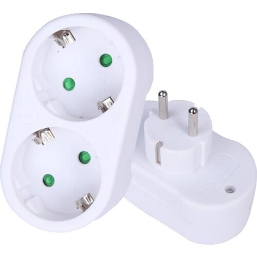 Socket Round Plug 2/3 Holes Socket Switch On Off Power Adapter Socket Wall Outlet Socket Switch On Off European Standard #Y
