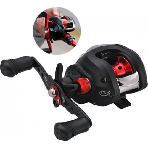 17+1BB Black High Speed 7.2:1 Gear Ratio Fishing Bait Casting Reel Braking Force 8KG / 18LB with Right Left Hand Optional