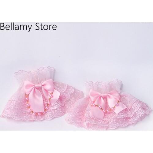 Made for you Customized gorgeous Lolita Gothic Lace bow Sleeve glove Bracelet
