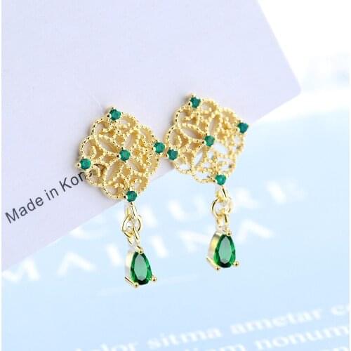 New Chinese Style Ancient Palace Temperament Ear Studs High Quality Crystal Water Drop Tassel Earrings For Women Jewelry Gift