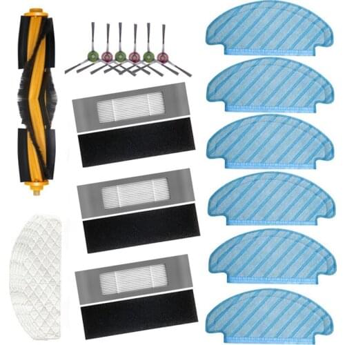 21Pcs Filter Brush Mop Cloth Set for Ecovacs Deebot Ozmo T8 Vacuum Cleaner Parts Brushes Filter Accessories
