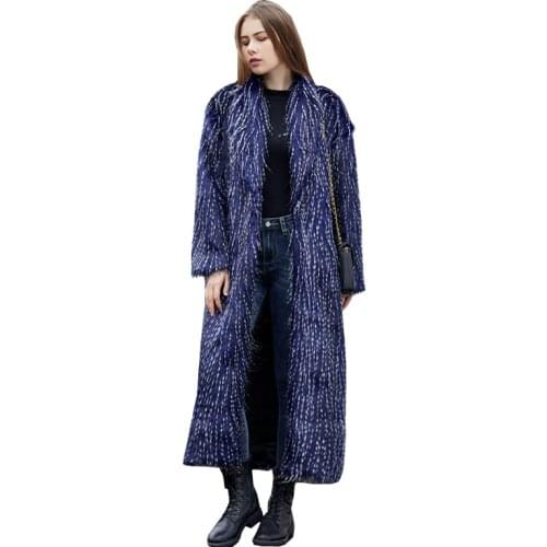 Winter Faux Fur Coat Women Thick Warm Plus Size Loose Fur Jacket Fashion Streetwear Long Jacket Office Ladies Elegant Overcoat