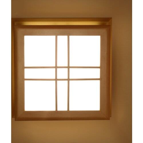 Japanese style Delicate Crafts led Wooden Frame Ceiling Light led ceiling lights luminarias para sala dimming led ceiling lamp