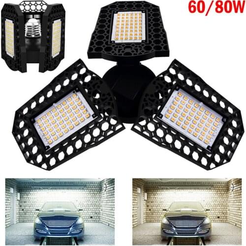 60W 80W E27 LED Garage Light IP65 Waterproof AC85-265V Workshops Warehouses Basements Auto Shops Shopping mail Work Lamp