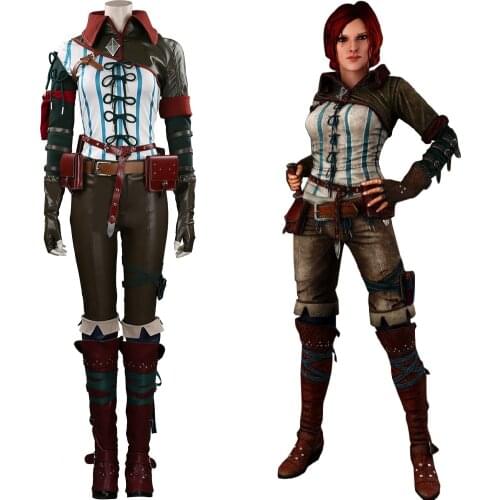 Triss Merigold Cosplay Costume Outfits Halloween Carnival Suit